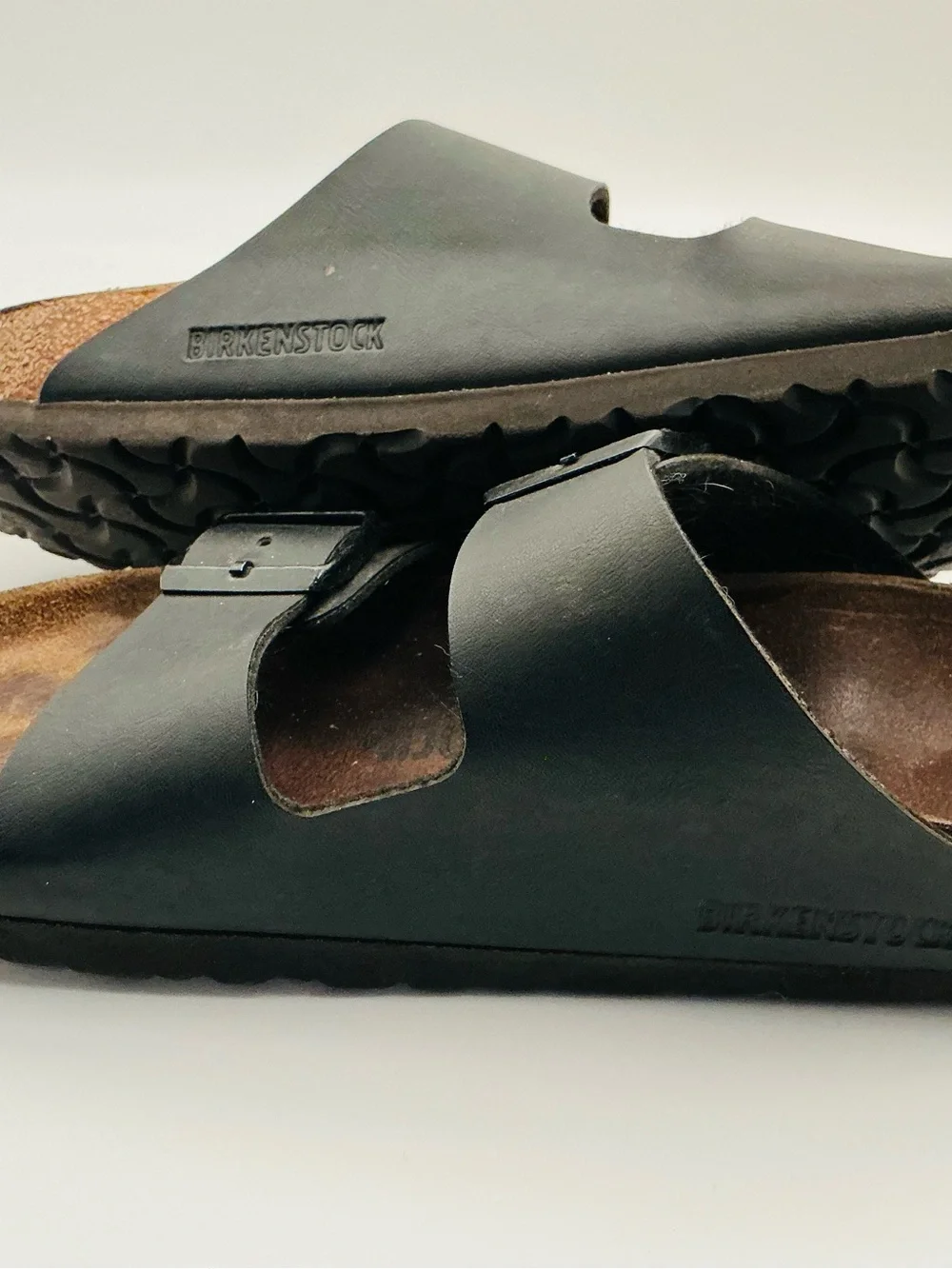 Birkenstock Arizona Black Double-Strap Slide Sandals EUR 39/US 8